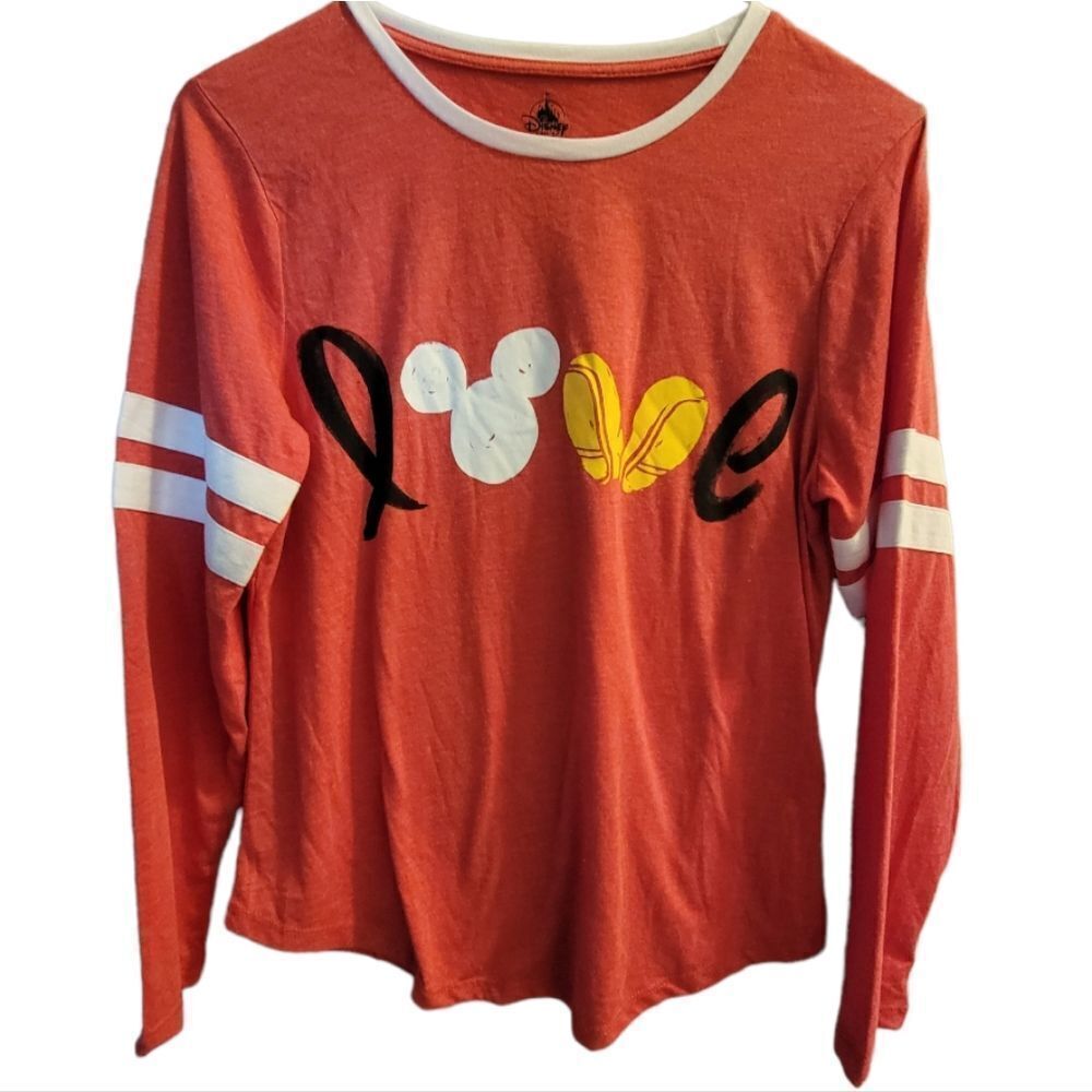 Disney Love Red Mickey Mouse Shirt Size Large